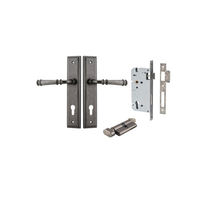 Distressed Nickel / Key/Turn Entrance Set (Lock & Key Cylinder Included)