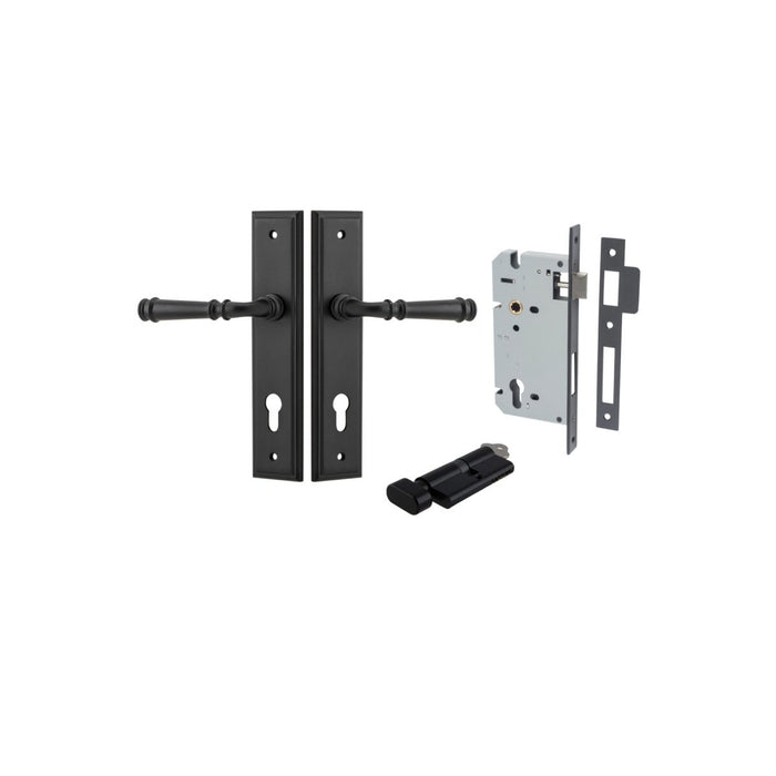Matt Black / Key/Turn Entrance Set (Lock & Key Cylinder Included)
