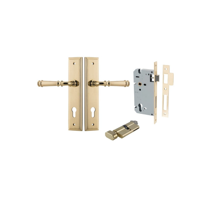 Polished Brass / Key/Turn Entrance Set (Lock & Key Cylinder Included)