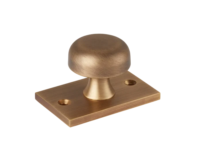 Washwood Cabinet Knob with Backplate By Armac Martin