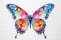 Watercolor Blue Tip Wings Butterfly  Paint by Numbers Kit