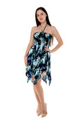 Women's Fairy Uneven Bottom Luau Dress in Orchid Breeze Navy