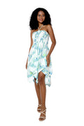Women's Fairy Uneven Bottom Luau Dress in Orchid Breeze White