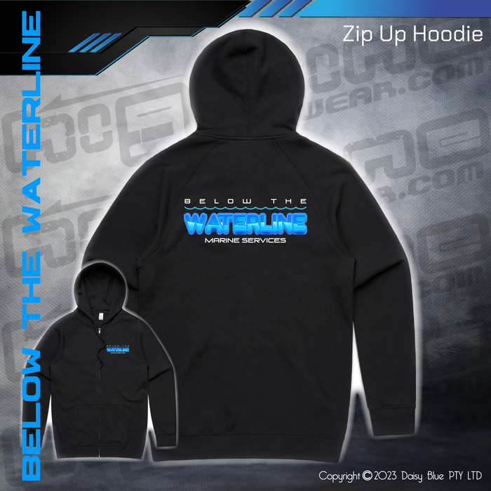 Zip Up Hoodie -   Below The Waterline Marine Services