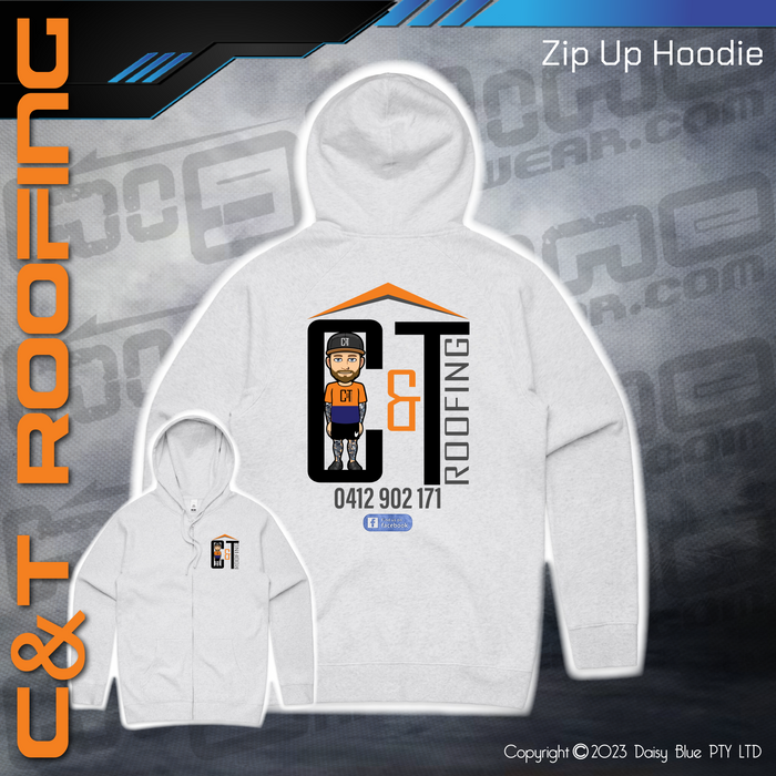 Zip Up Hoodie -  C&T Roofing